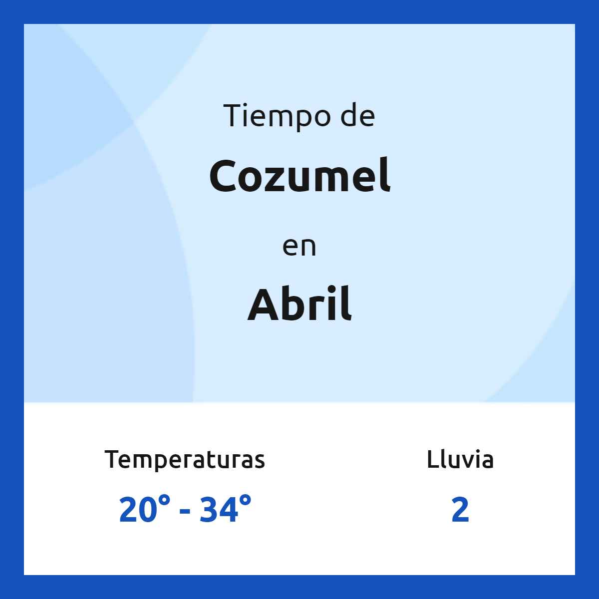 Clima en Cozumel en abril 2024 