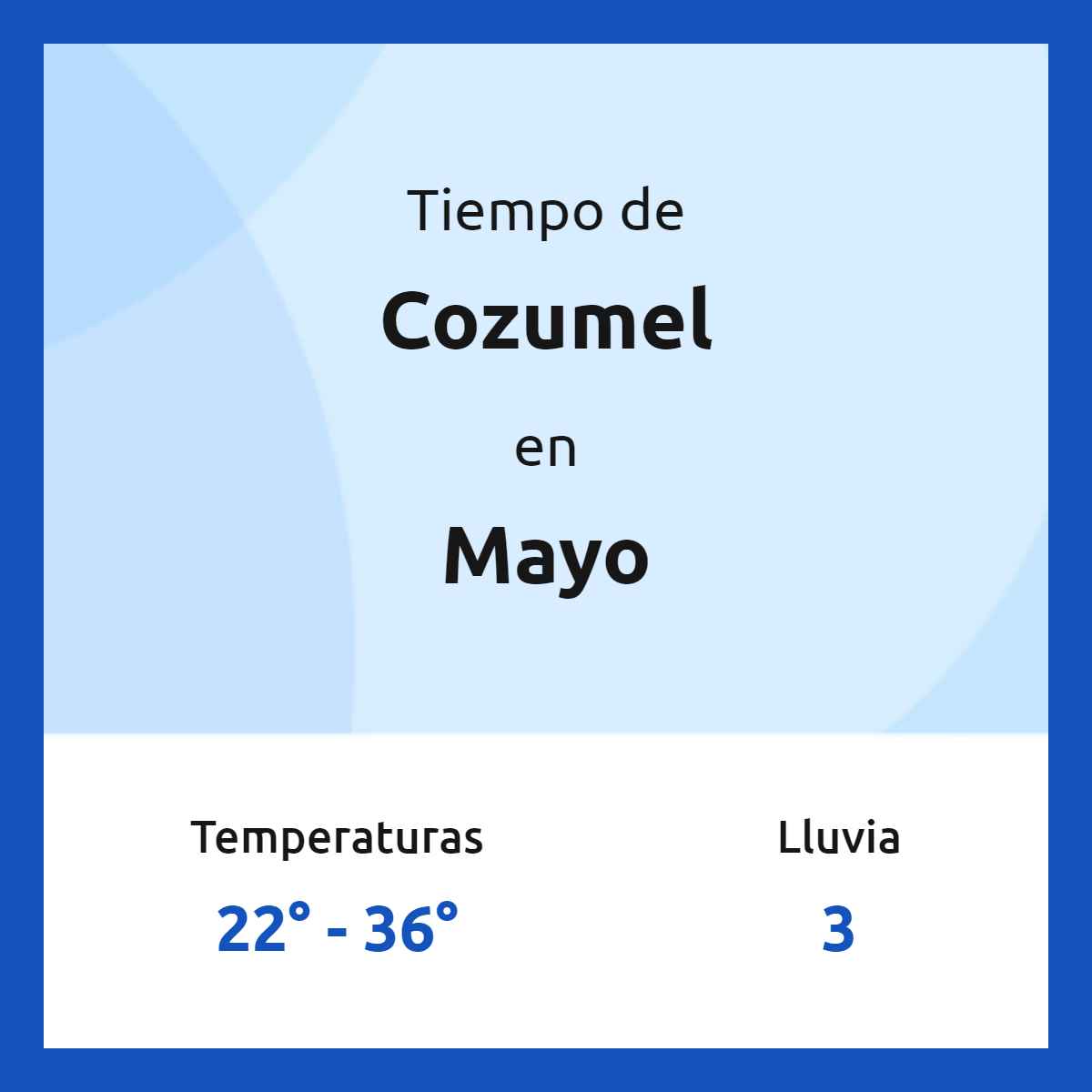 Clima en Cozumel en mayo 2023 
