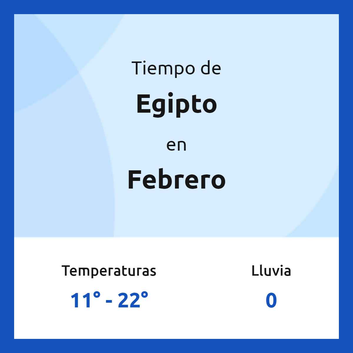 Clima en Egipto en febrero 2024